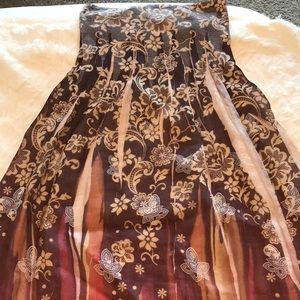 Boho strapless dress